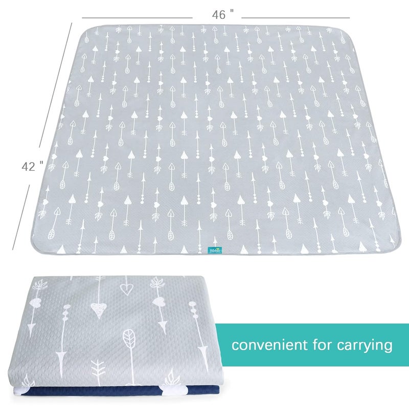 Biloban Splat Mat 2 Pack for Under High Chair & Arts & Crafts & Eating Mess, Waterproof Baby Playtime Anti-Slip Mat for Floor or Table, Reusable & Portable Splash Mat 42” ×46” - Image 3